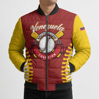 Custom Baseball 2026 Venezuela World Champion Bomber Puffer Jacket Chamo Arepa Power