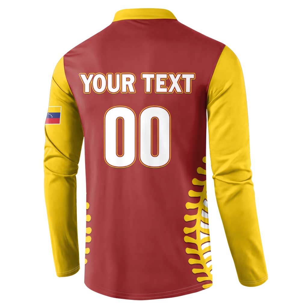 Custom Baseball 2026 Venezuela World Champion Button Sweatshirt Chamo Arepa Power