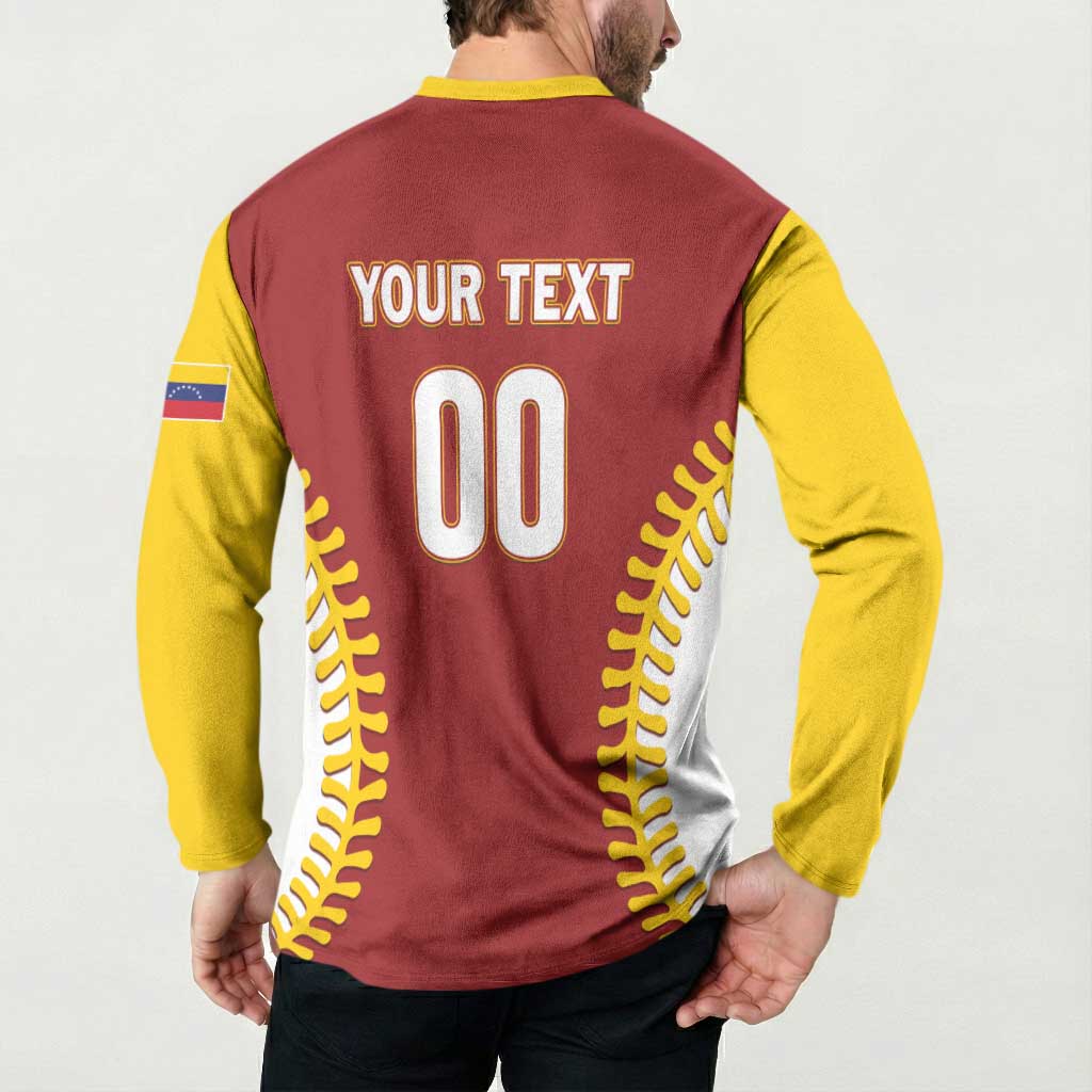 Custom Baseball 2026 Venezuela World Champion Button Sweatshirt Chamo Arepa Power