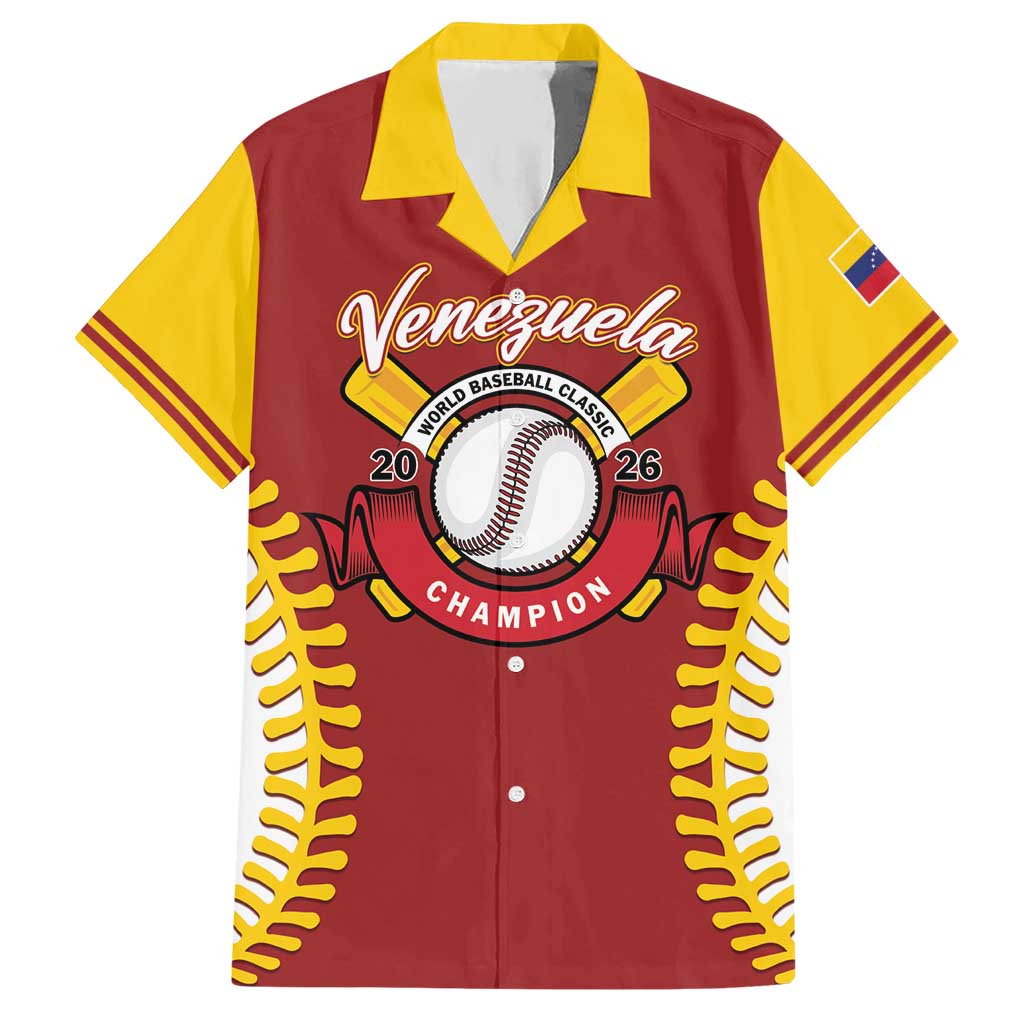 Custom Baseball 2026 Venezuela World Champion Hawaiian Shirt Chamo Arepa Power