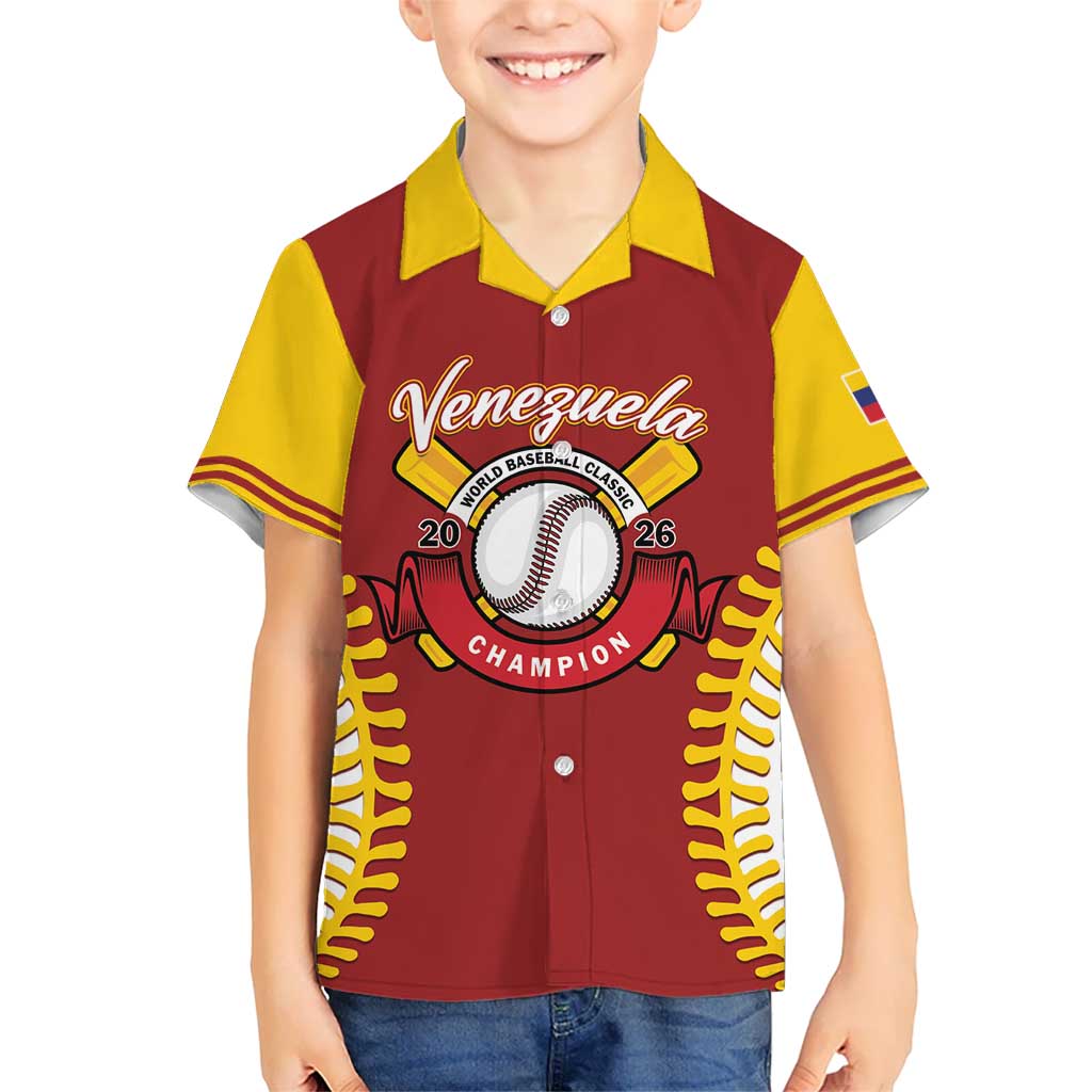 Custom Baseball 2026 Venezuela World Champion Hawaiian Shirt Chamo Arepa Power