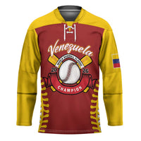 Custom Baseball 2026 Venezuela World Champion Hockey Jersey Chamo Arepa Power