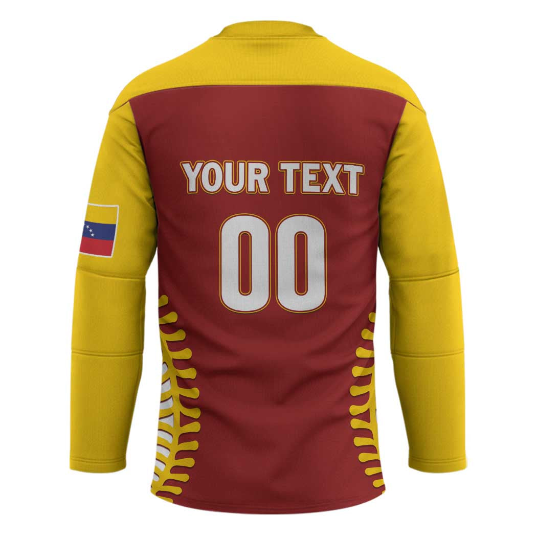 Custom Baseball 2026 Venezuela World Champion Hockey Jersey Chamo Arepa Power