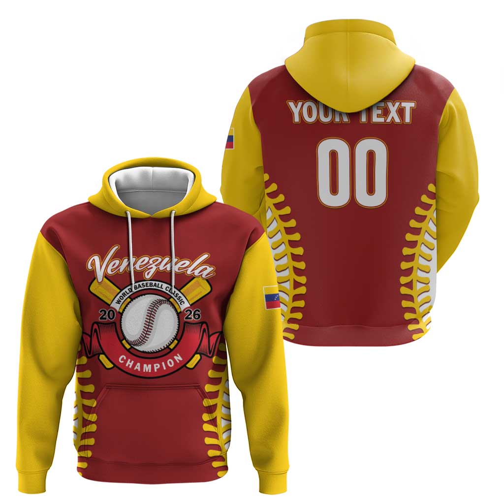 Custom Baseball 2026 Venezuela World Champion Hoodie Chamo Arepa Power