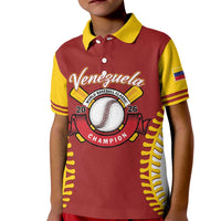 Custom Baseball 2026 Venezuela World Champion Kid Polo Shirt Chamo Arepa Power