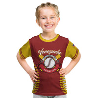 Custom Baseball 2026 Venezuela World Champion Kid T Shirt Chamo Arepa Power