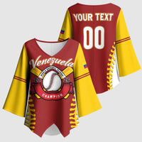 Custom Baseball 2026 Venezuela World Champion Kimono Sleeve Blouse Chamo Arepa Power