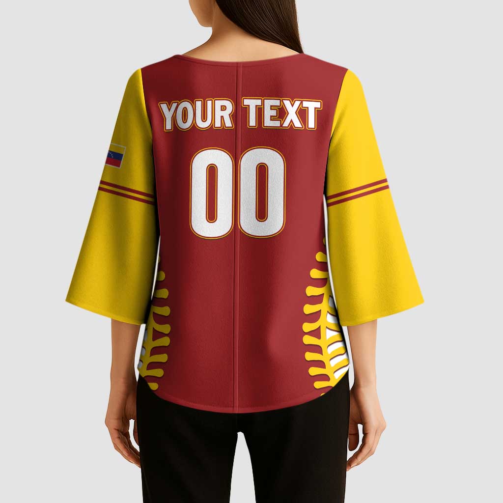 Custom Baseball 2026 Venezuela World Champion Kimono Sleeve Blouse Chamo Arepa Power