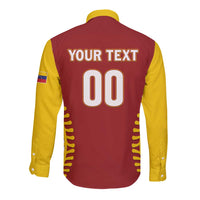 Custom Baseball 2026 Venezuela World Champion Long Sleeve Button Shirt Chamo Arepa Power