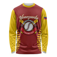 Custom Baseball 2026 Venezuela World Champion Long Sleeve Shirt Chamo Arepa Power