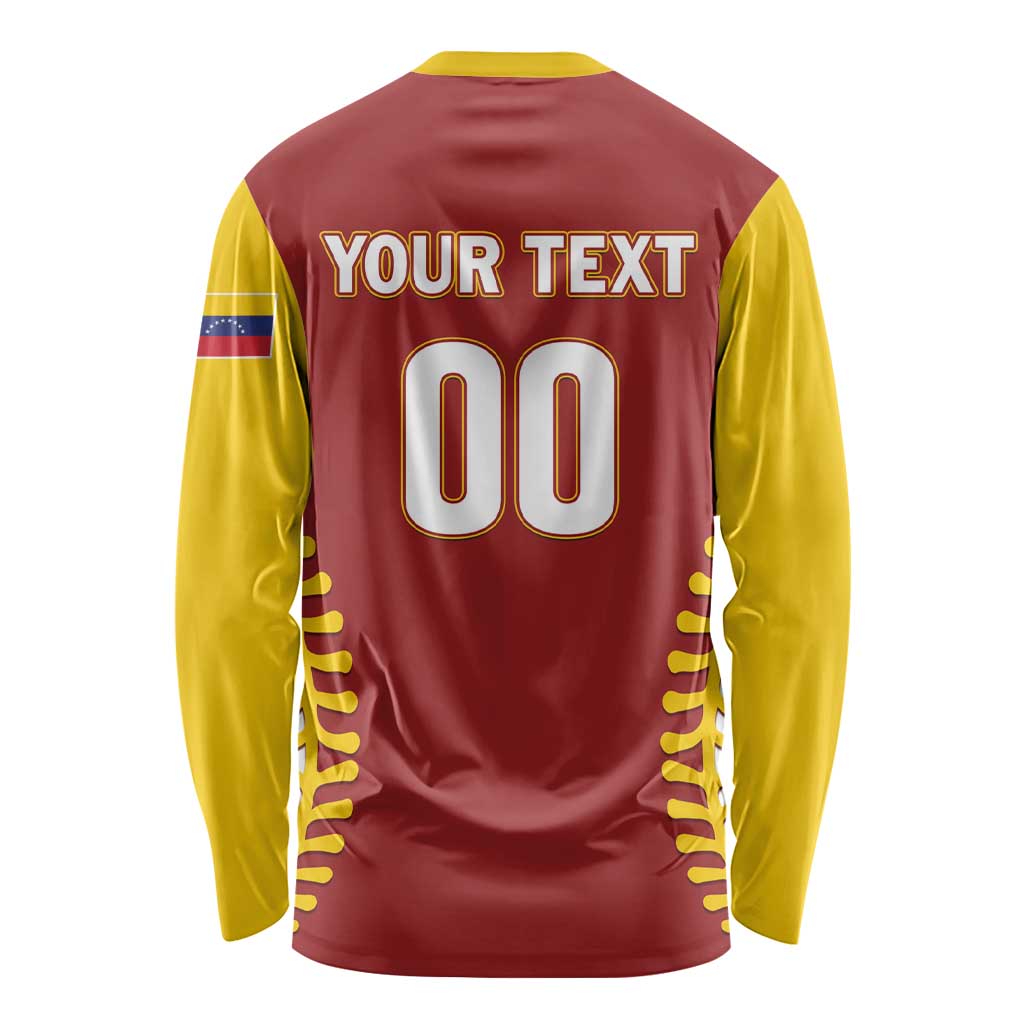 Custom Baseball 2026 Venezuela World Champion Long Sleeve Shirt Chamo Arepa Power