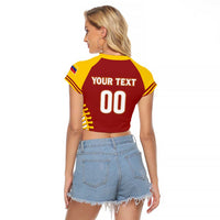 Custom Baseball 2026 Venezuela World Champion Raglan Cropped T Shirt Chamo Arepa Power