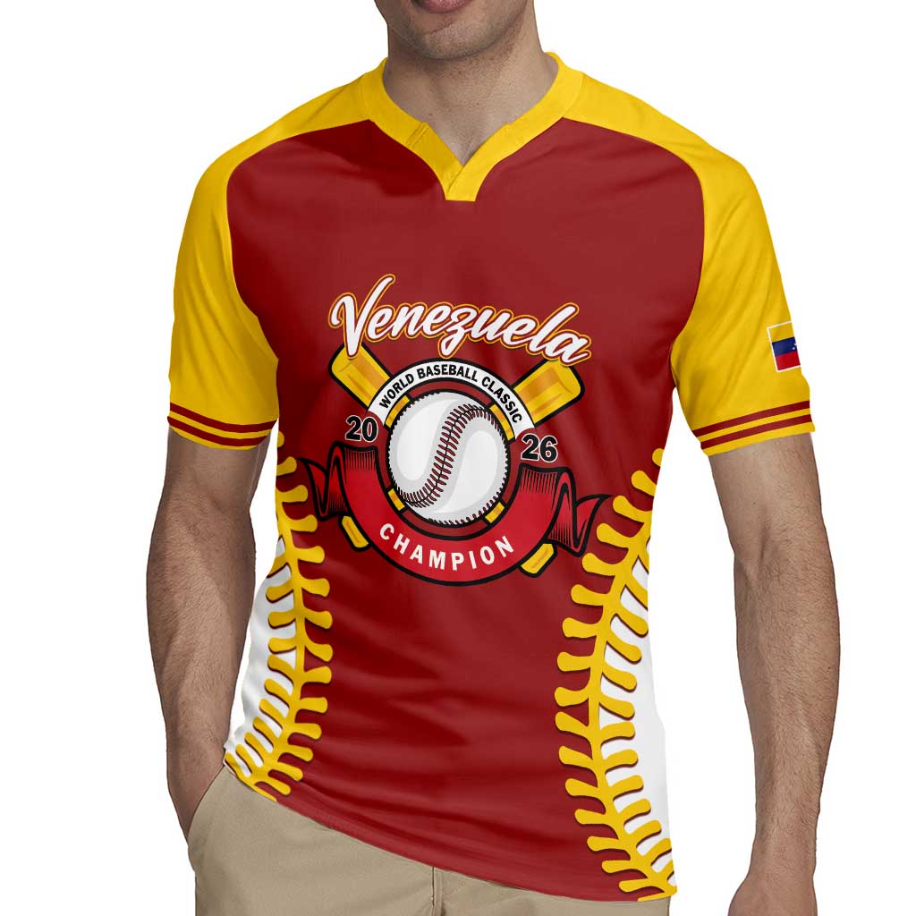 Custom Baseball 2026 Venezuela World Champion Rugby Jersey Chamo Arepa Power