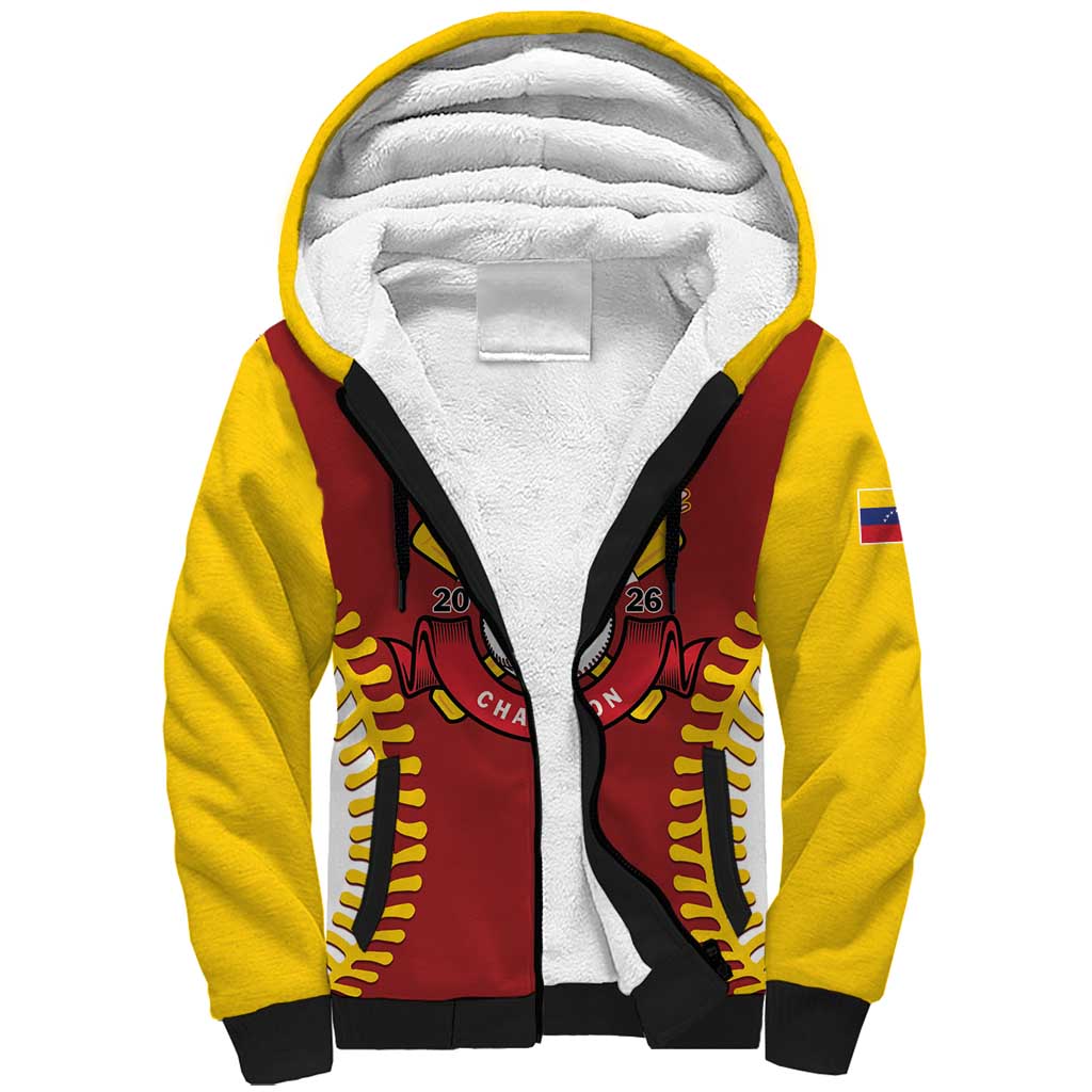Custom Baseball 2026 Venezuela World Champion Sherpa Hoodie Chamo Arepa Power
