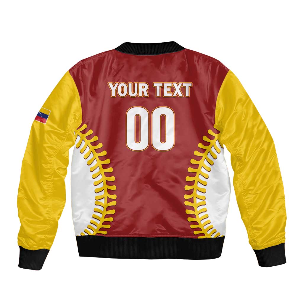 Custom Baseball 2026 Venezuela World Champion Sleeve Zip Bomber Jacket Chamo Arepa Power