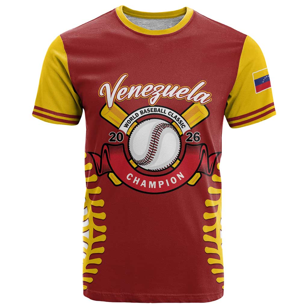 Custom Baseball 2026 Venezuela World Champion T Shirt Chamo Arepa Power
