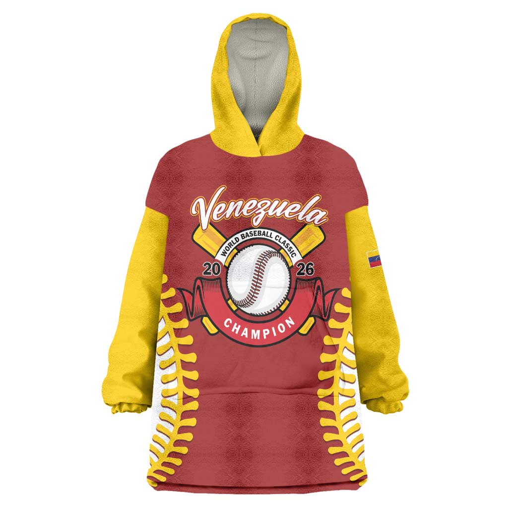 Custom Baseball 2026 Venezuela World Champion Wearable Blanket Hoodie Chamo Arepa Power