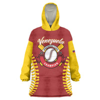 Custom Baseball 2026 Venezuela World Champion Wearable Blanket Hoodie Chamo Arepa Power
