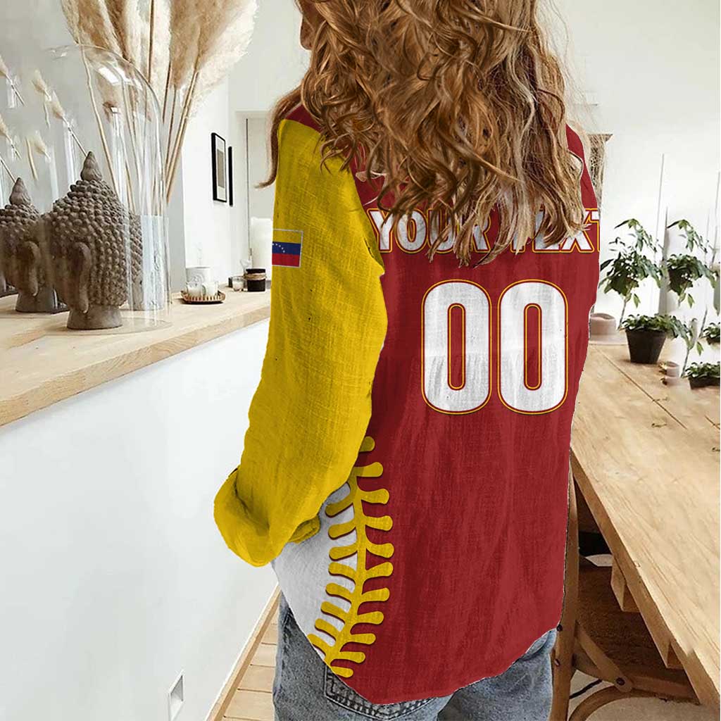 Custom Baseball 2026 Venezuela World Champion Women Casual Shirt Chamo Arepa Power