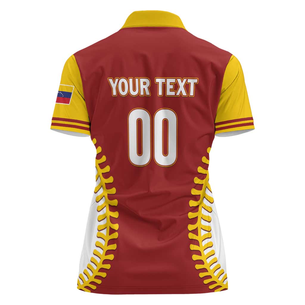 Custom Baseball 2026 Venezuela World Champion Women Polo Shirt Chamo Arepa Power