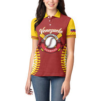 Custom Baseball 2026 Venezuela World Champion Women Polo Shirt Chamo Arepa Power