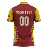 Custom Baseball 2026 Venezuela World Champion Zipper Polo Shirt Chamo Arepa Power