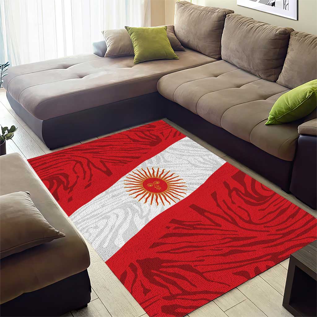 Peru Inti Area Rug 1822 Flag Stylized