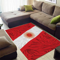 Peru Inti Area Rug 1822 Flag Stylized