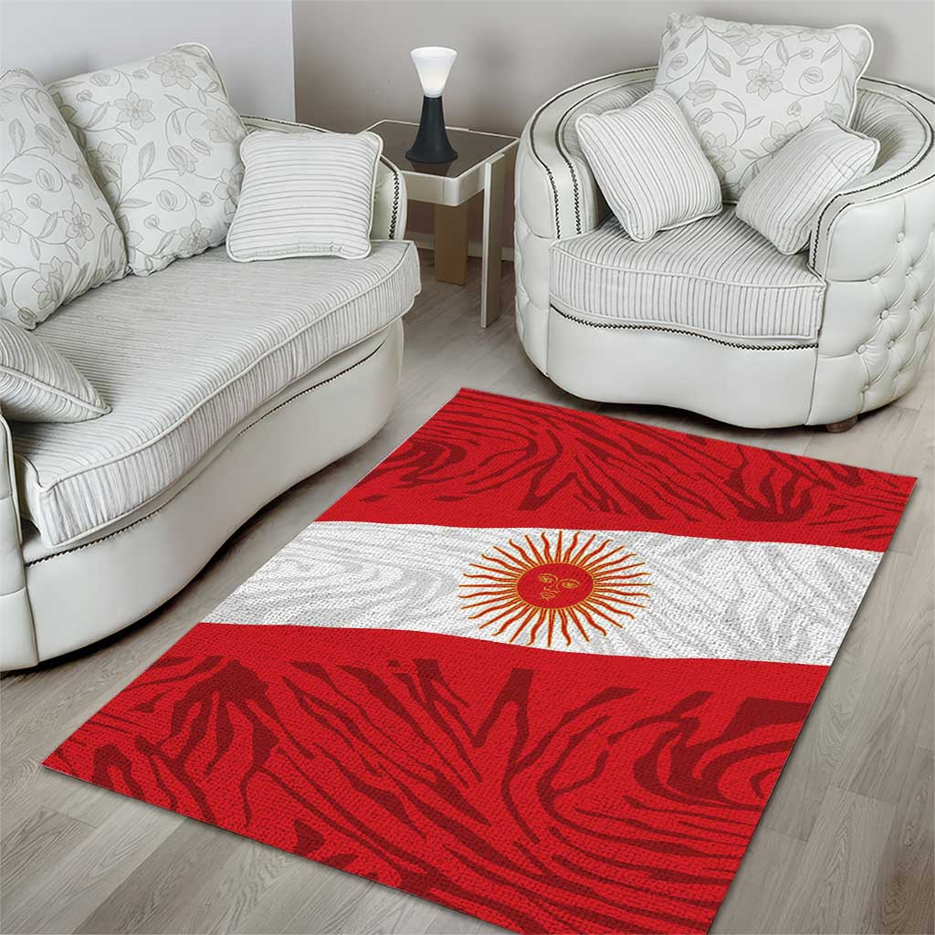 Peru Inti Area Rug 1822 Flag Stylized