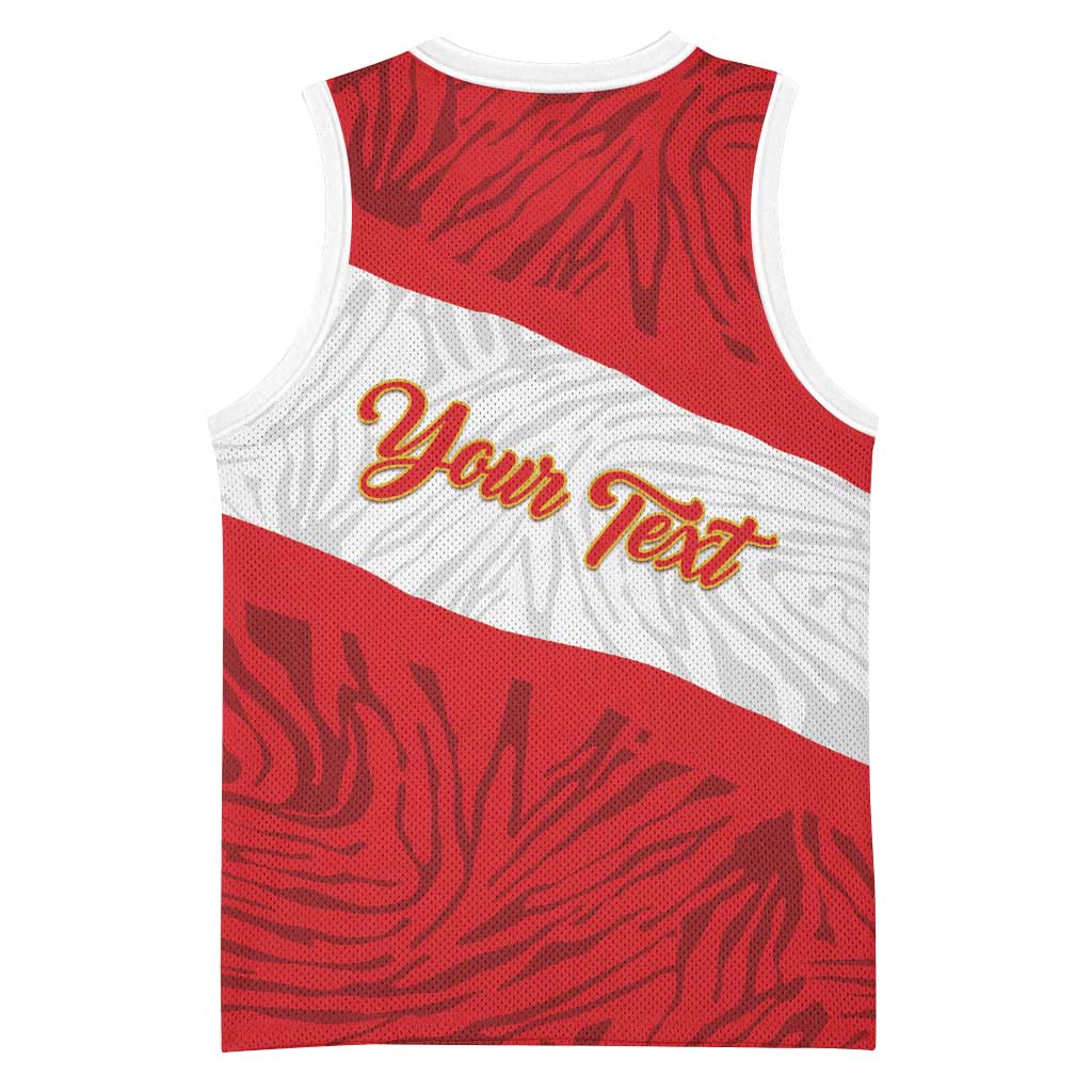 Personalized Peru Inti Basketball Jersey 1822 Flag Stylized