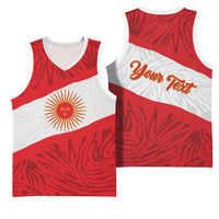 Personalized Peru Inti Basketball Jersey 1822 Flag Stylized