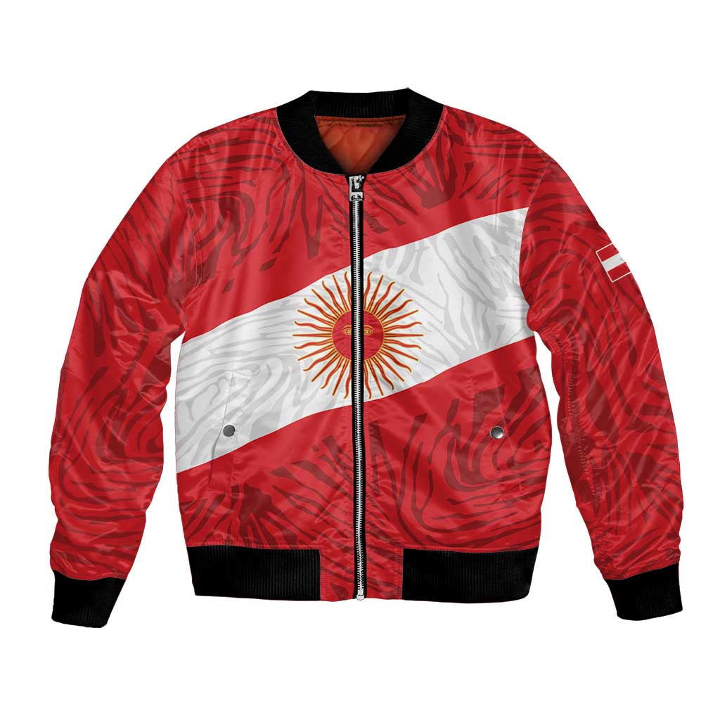 Personalized Peru Inti Bomber Jacket 1822 Flag Stylized