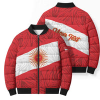 Personalized Peru Inti Bomber Puffer Jacket 1822 Flag Stylized