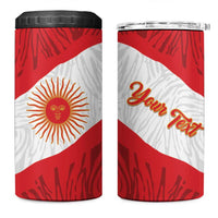 Personalized Peru Inti 4 in 1 Can Cooler Tumbler 1822 Flag Stylized