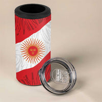 Personalized Peru Inti 4 in 1 Can Cooler Tumbler 1822 Flag Stylized