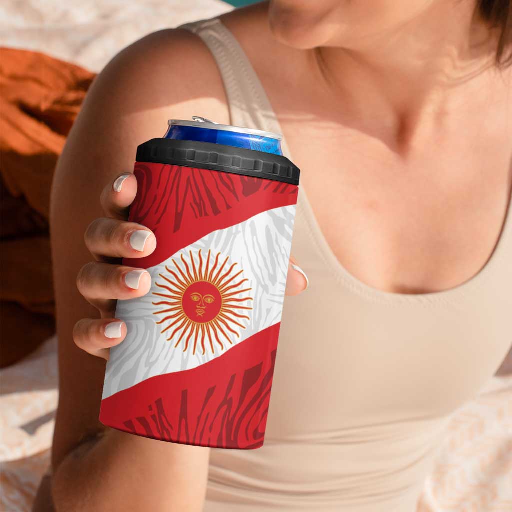 Personalized Peru Inti 4 in 1 Can Cooler Tumbler 1822 Flag Stylized