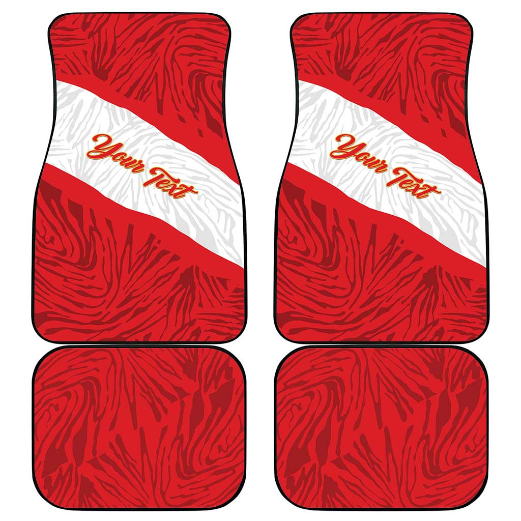 Personalized Peru Inti Car Mats 1822 Flag Stylized