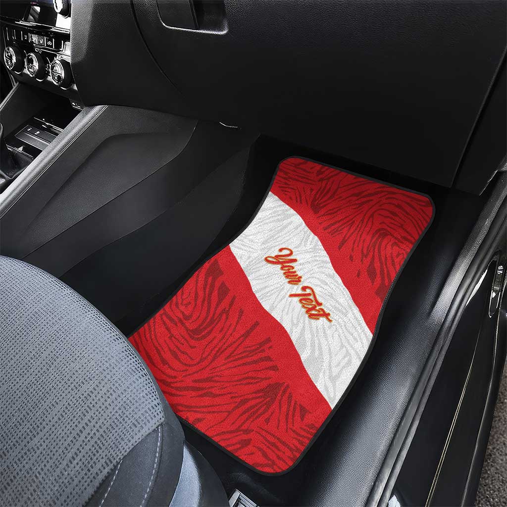 Personalized Peru Inti Car Mats 1822 Flag Stylized