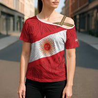 Personalized Peru Inti Cross Shoulder Shirt 1822 Flag Stylized