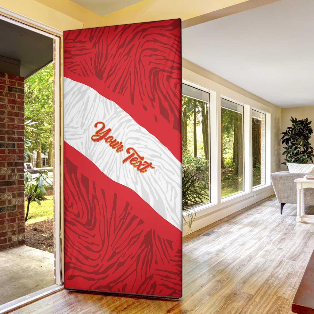 Personalized Peru Inti Door Cover 1822 Flag Stylized