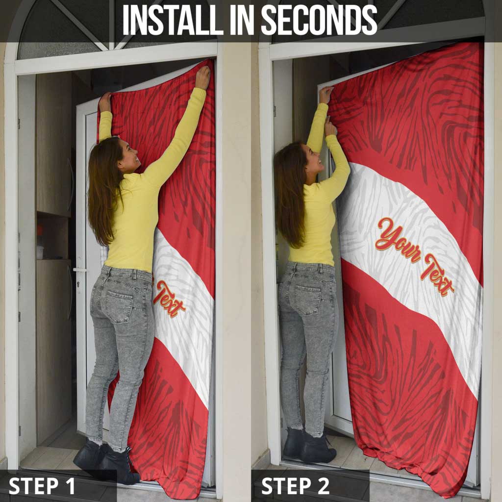 Personalized Peru Inti Door Cover 1822 Flag Stylized