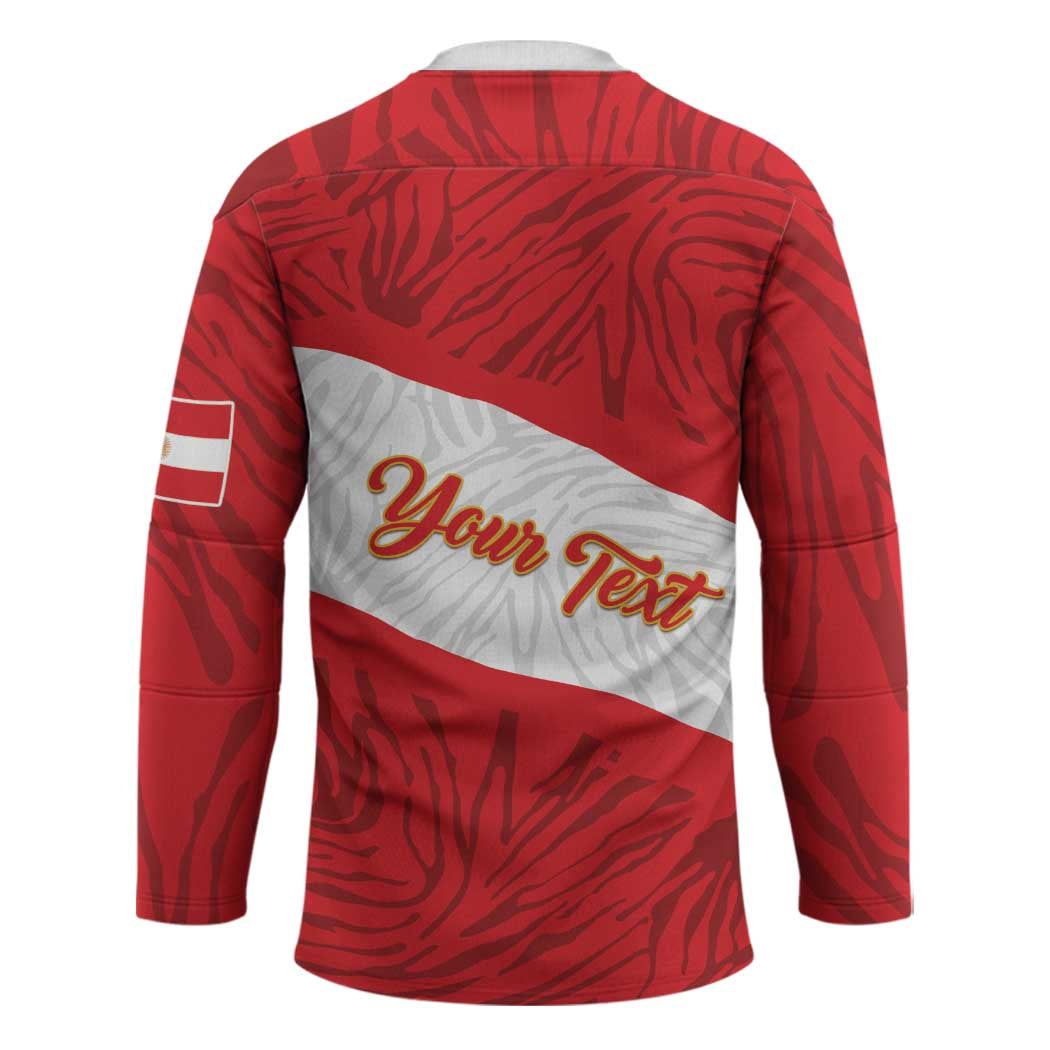 Personalized Peru Inti Hockey Jersey 1822 Flag Stylized