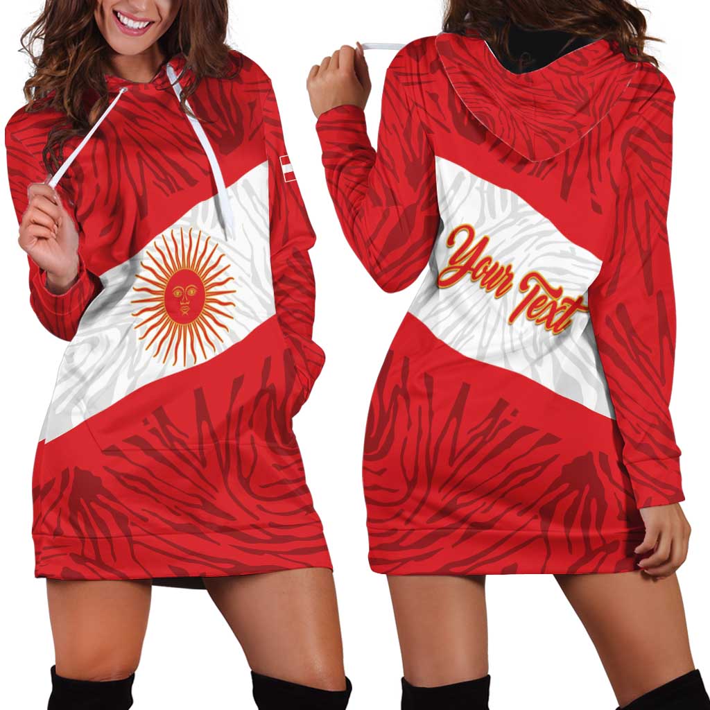 Personalized Peru Inti Hoodie Dress 1822 Flag Stylized