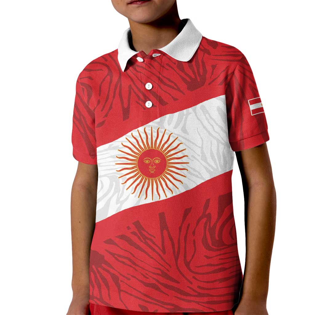 Personalized Peru Inti Kid Polo Shirt 1822 Flag Stylized