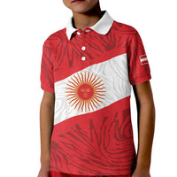 Personalized Peru Inti Kid Polo Shirt 1822 Flag Stylized