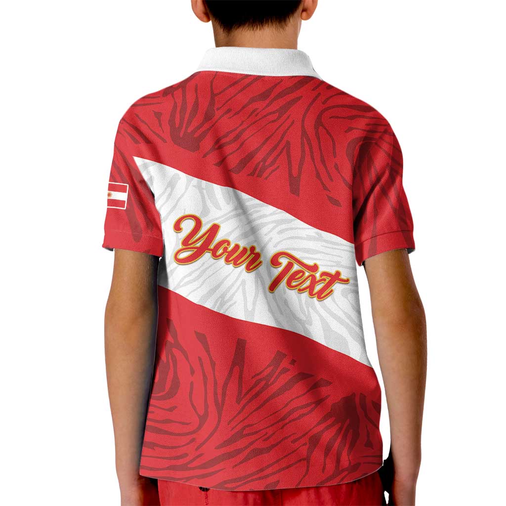 Personalized Peru Inti Kid Polo Shirt 1822 Flag Stylized