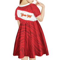 Personalized Peru Inti Kid Short Sleeve Dress 1822 Flag Stylized