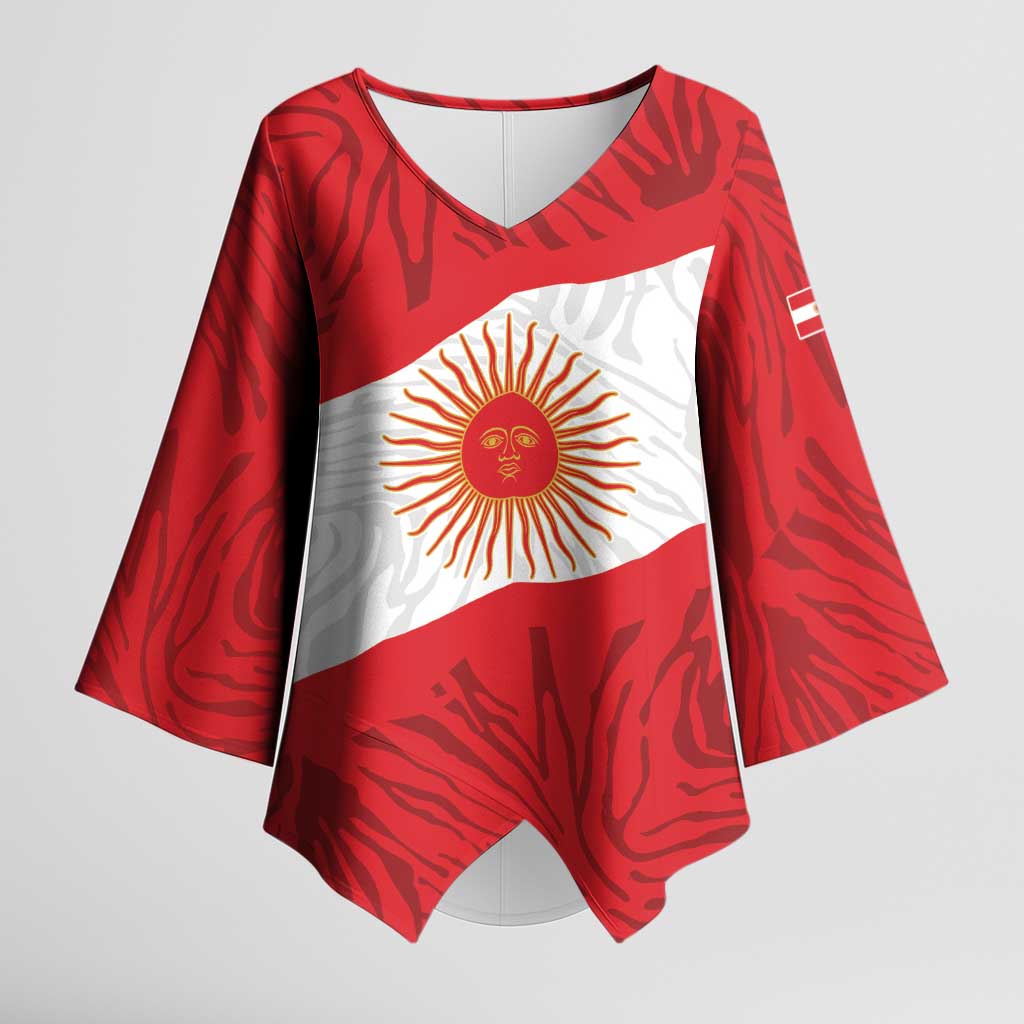 Personalized Peru Inti Kimono Sleeve Blouse 1822 Flag Stylized