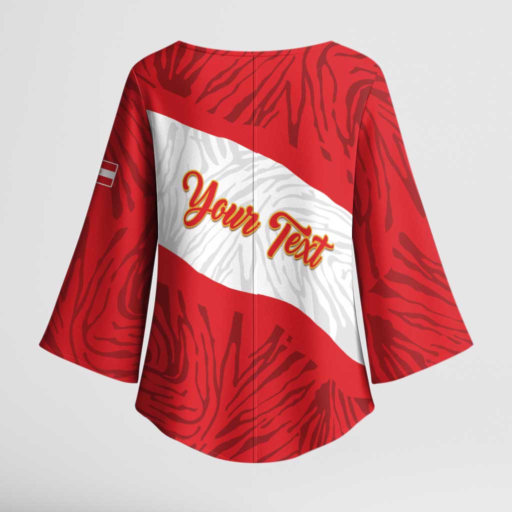 Personalized Peru Inti Kimono Sleeve Blouse 1822 Flag Stylized