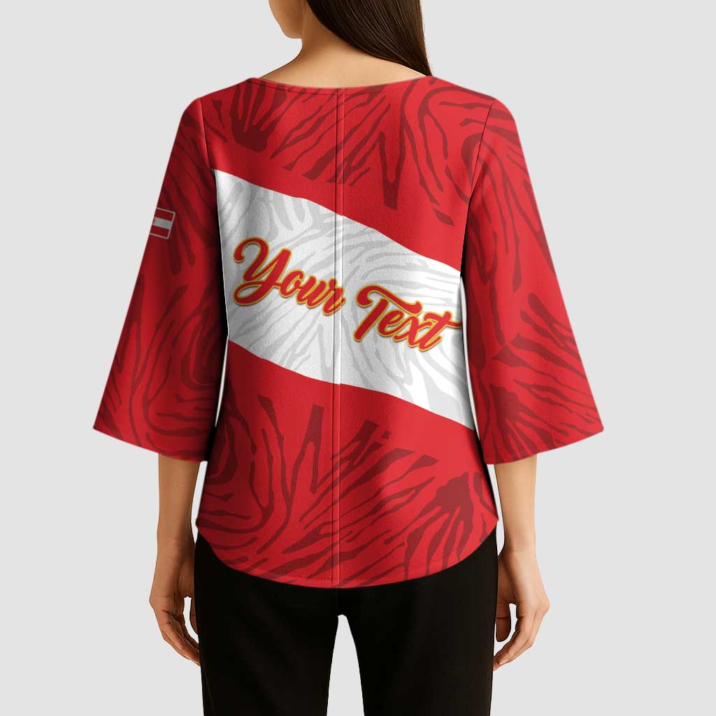 Personalized Peru Inti Kimono Sleeve Blouse 1822 Flag Stylized